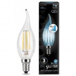 Лампа светодиодная Gauss LED Filament Candle tailed E14 7W 4100K step dimmable 104801207-S