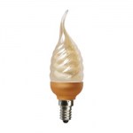 Лампа энергосберегающая Ecola Candle Tailed 9W DEA/FTG E14 золотистый(C4GW09ECG)