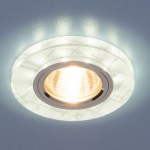Встраиваемый светильник Elektrostandard 8371 серебро/белый