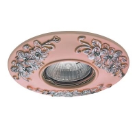 Встраиваемый светильник Lightstar Ceramo розовый/серебро 042124