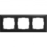 Рамка Werkel Fiore 3 поста черный матовый WL14-Frame-03