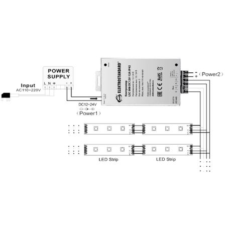 Контроллер для светодиодной ленты с пультом схема подключения
