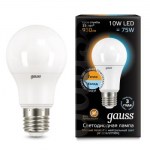 Лампа светодиодная Gauss LED A60 10W E27 2700K/4100K 102502110-T