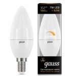 Лампа светодиодная Gauss LED Candle Dimmable 7W E14 3000K 103101107-D
