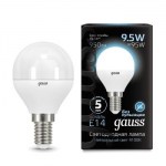 Лампа светодиодная Gauss LED Globe G45 9.5W E14 4100K 105101210