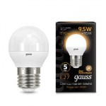 Лампа светодиодная Gauss LED Globe G45 9.5W E27 3000K 105102110