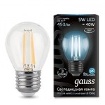 Лампа светодиодная Gauss LED Filament Globe 5W E27 4100K(105802205)