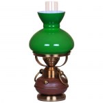 Настольная лампа Velante бронза/зеленый 321-584-01
