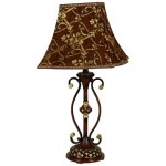 Настольная лампа Wertmark Virginia темно-коричневый/бежевый WE354.01.604