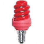 Лампа энергосберегающая Ecola Spiral Color 12W E14 Red(Z4CR12ECB)