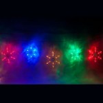 Светодиодная гирлянда Feron CL108 RGB разноцветные снежинки(26941)