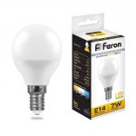 Лампа светодиодная Feron LB-95 G45 7W E14 2700K 25478
