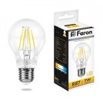 Лампа светодиодная Feron LB-57 филамент A60 7W E27 2700K 25569