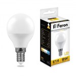 Лампа светодиодная Feron LB-550 G45 9W E14 2700K 25801