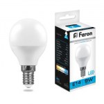 Лампа светодиодная Feron LB-550 G45 9W E14 6400K 25803