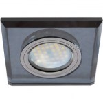 Встраиваемый светильник Ecola MR16 DL1651 GU5.3 Glass черный хром/черный FB1651EFF