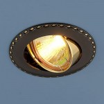 Встраиваемый светильник Elektrostandard 635 черный/золото