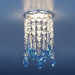 Встраиваемый светильник Elektrostandard 2012 хром/прозрачный - голубой