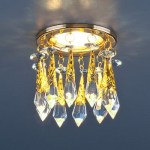 Встраиваемый светильник Elektrostandard 2021 FGD/Clear/BL золото/прозрачный/голубой