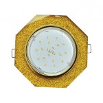 Встраиваемый светильник Ecola GX53 H4 5312 Glass золото/золотой блеск FQ538AECH