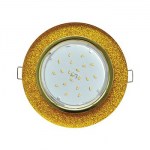 Встраиваемый светильник Ecola GX53 H4 5310 Glass золото/золотой блеск FQ53RNECH