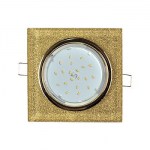 Встраиваемый светильник Ecola GX53 H4 5311 Glass золото/золотой блеск FQ53SNECH