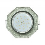 Встраиваемый светильник Ecola GX53 H4 5312 Glass хром/серебряный блеск FS538AECH