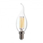 Лампа светодиодная Ecola Candle LED Premium Filament Tailed 6W E14 4000K N4UV60ELC