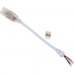 Ecola LED strip 220V connector кабель RGB 150мм с муфтой и разъемом IP68 для ленты RGB 14x7 SCJM14ESB