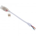 Ecola LED strip 220V connector кабель RGB 150мм с муфтой и разъемом IP68 для ленты RGB 16x8 SCJM16ESB