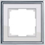 Рамка Werkel Palacio 1 пост хром/белый WL17-Frame-01