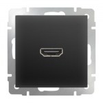 Розетка HDMI Werkel черный матовый WL08-60-11