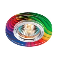 Встраиваемый светильник Novotech Rainbow хром/мультиколор 369915