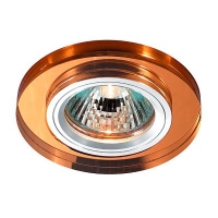 Встраиваемый светильник Novotech Mirror алюминий/янтарный 369757
